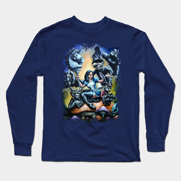 wonderland Long Sleeve T-Shirt by chudd